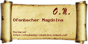 Ofenbecher Magdolna névjegykártya